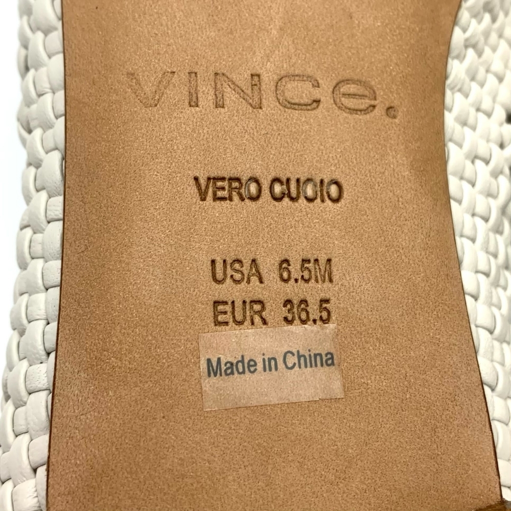 VINCE  Barrett Handwoven Leather Mule sz 6.5 - Picture 9 of 12